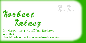 norbert kalasz business card